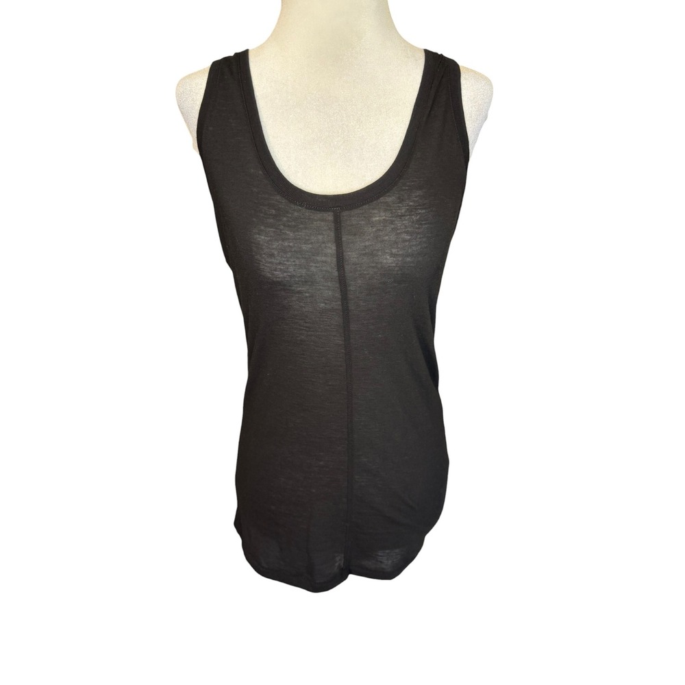 AG Adriano Goldschmied Womens Black Cotton Cashmere Blend Tank Top Small NEW